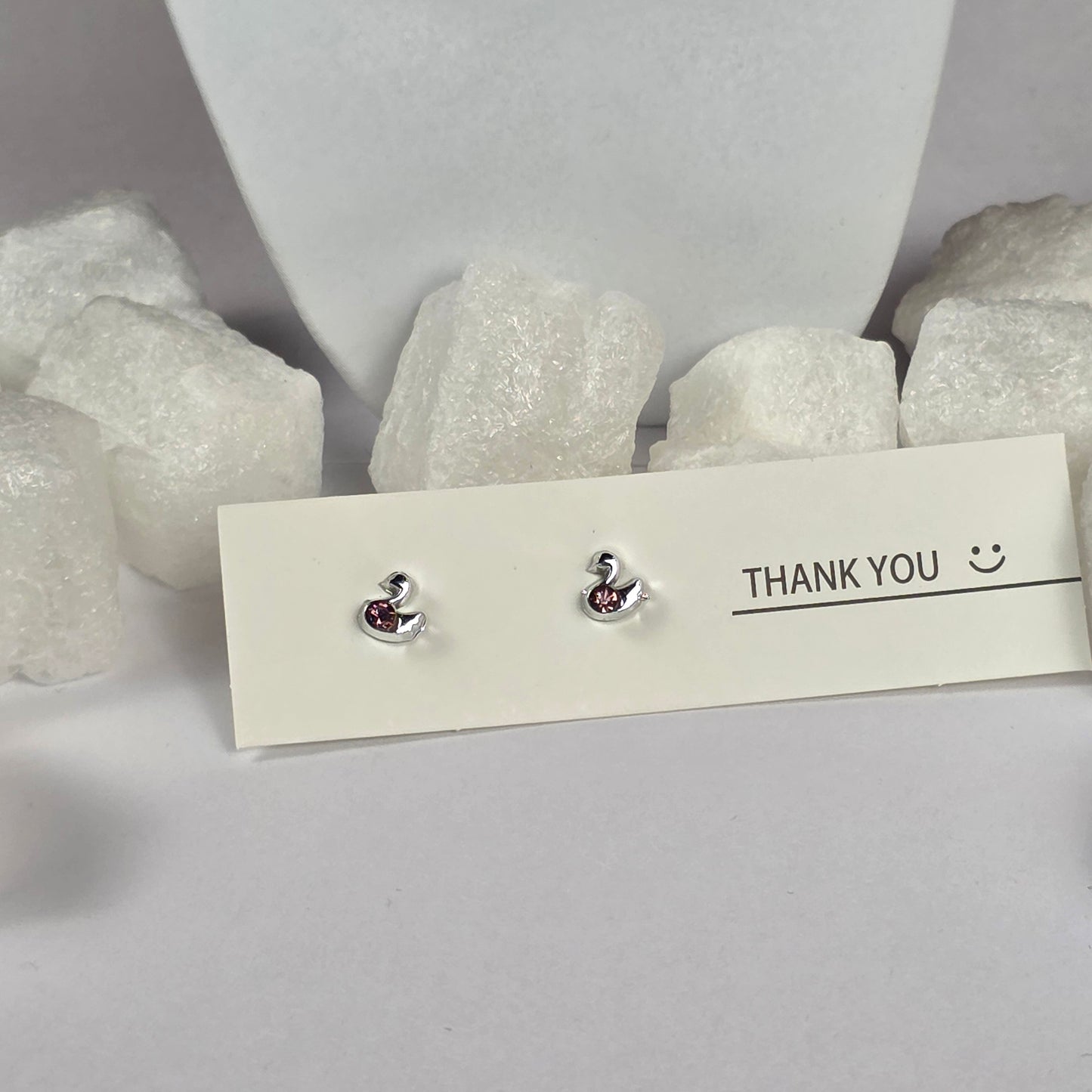 Silver Moon Purple Crystal Stud Earring A32