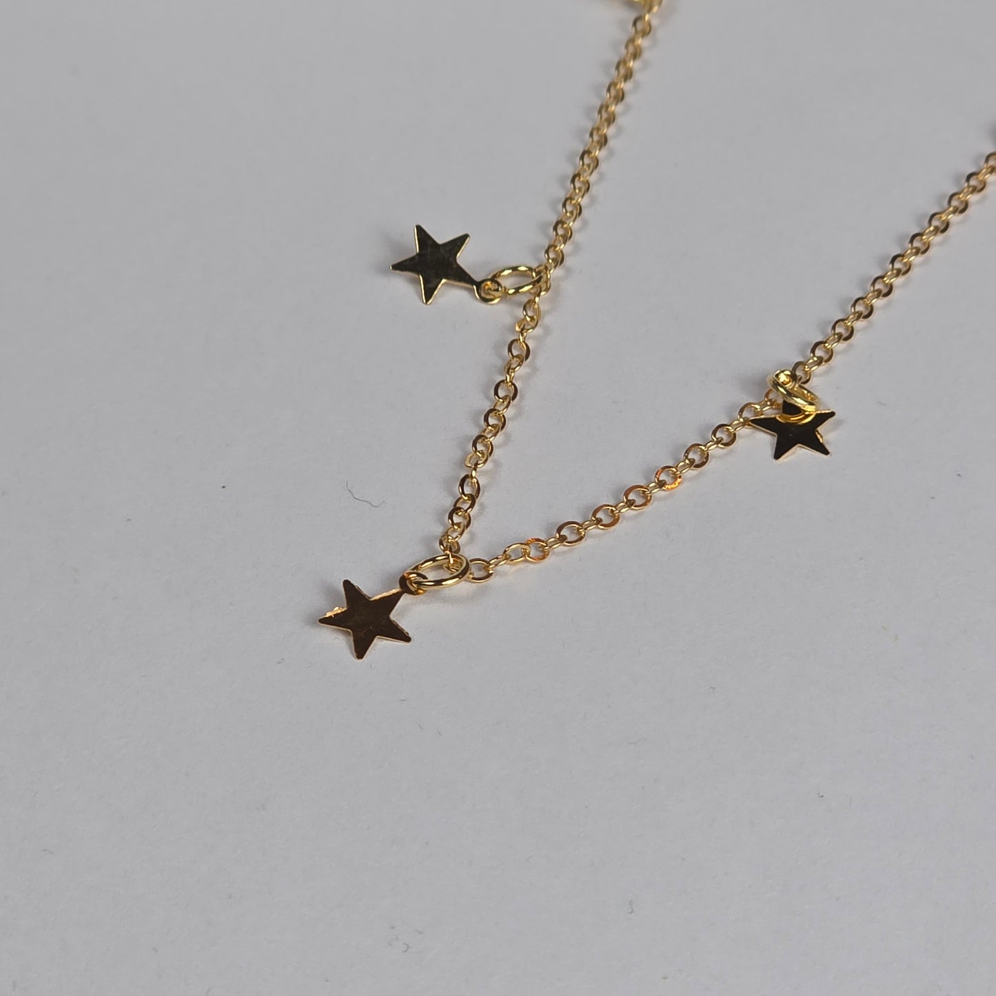 Gold Star Chain Necklace - Layered Celestial Charm Necklace