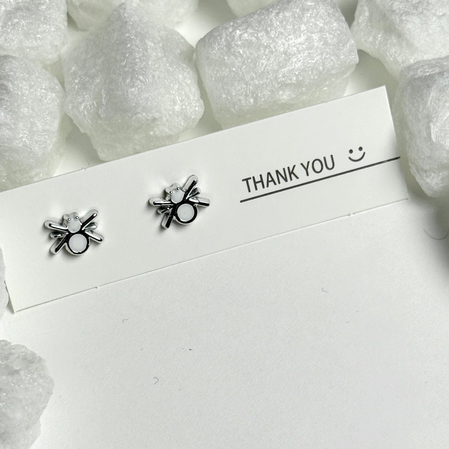 Silver Spider Stud Earrings F
