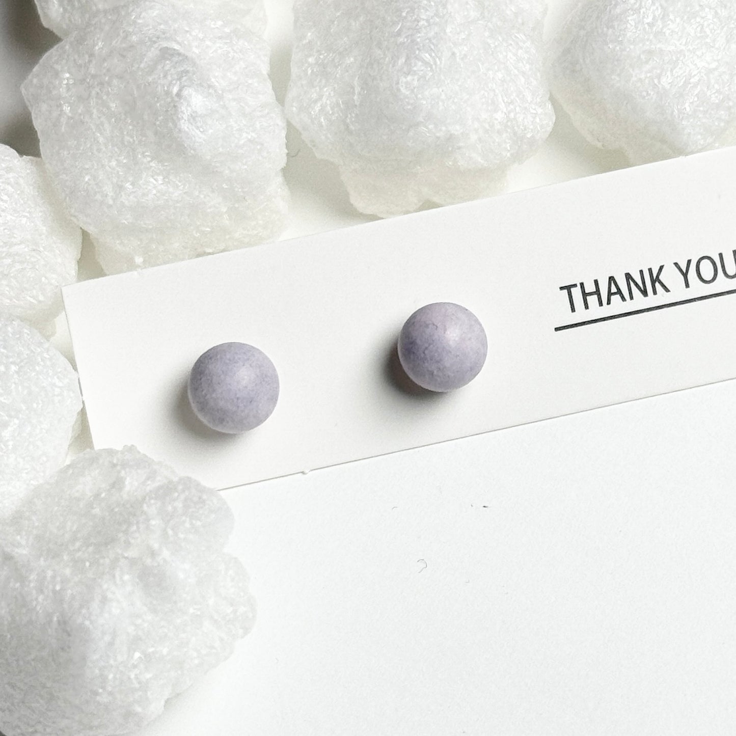 Purple Matte Round Stud Earrings F