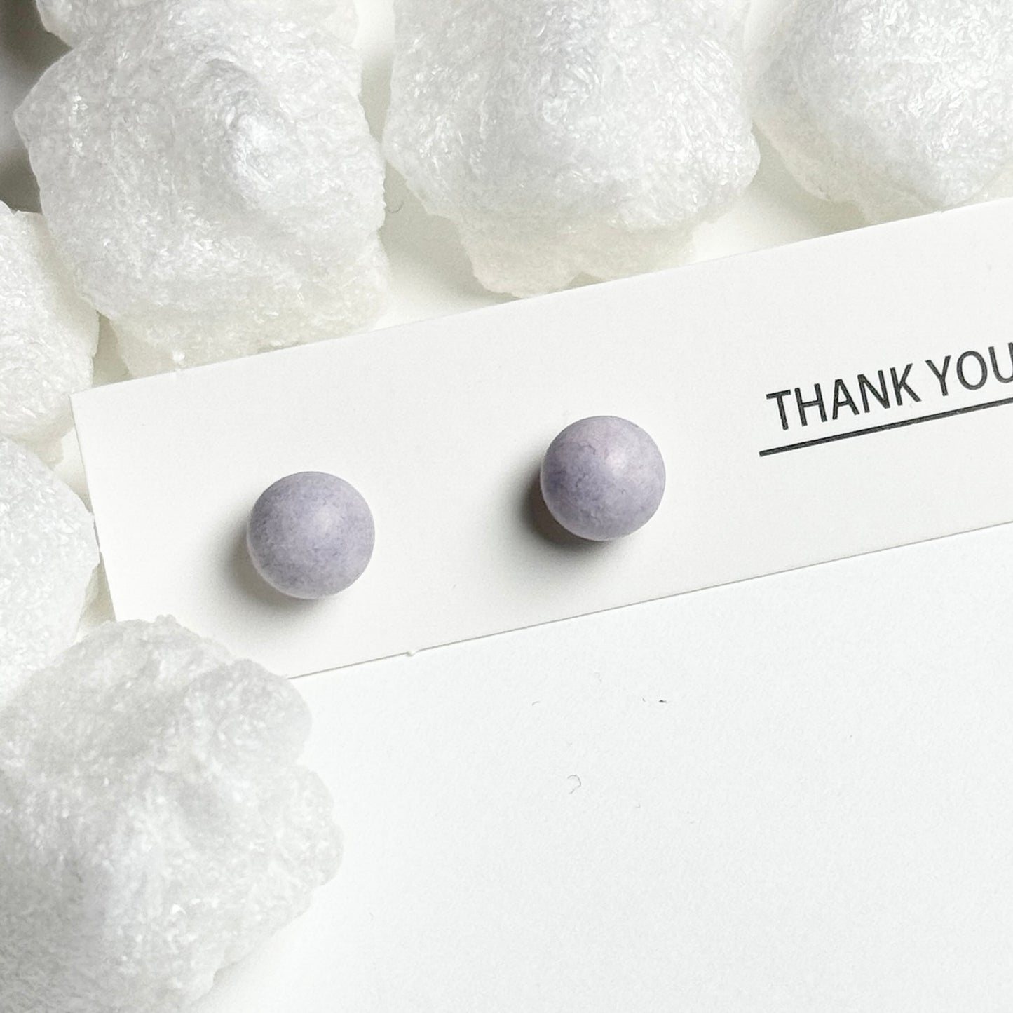 Purple Matte Round Stud Earrings F