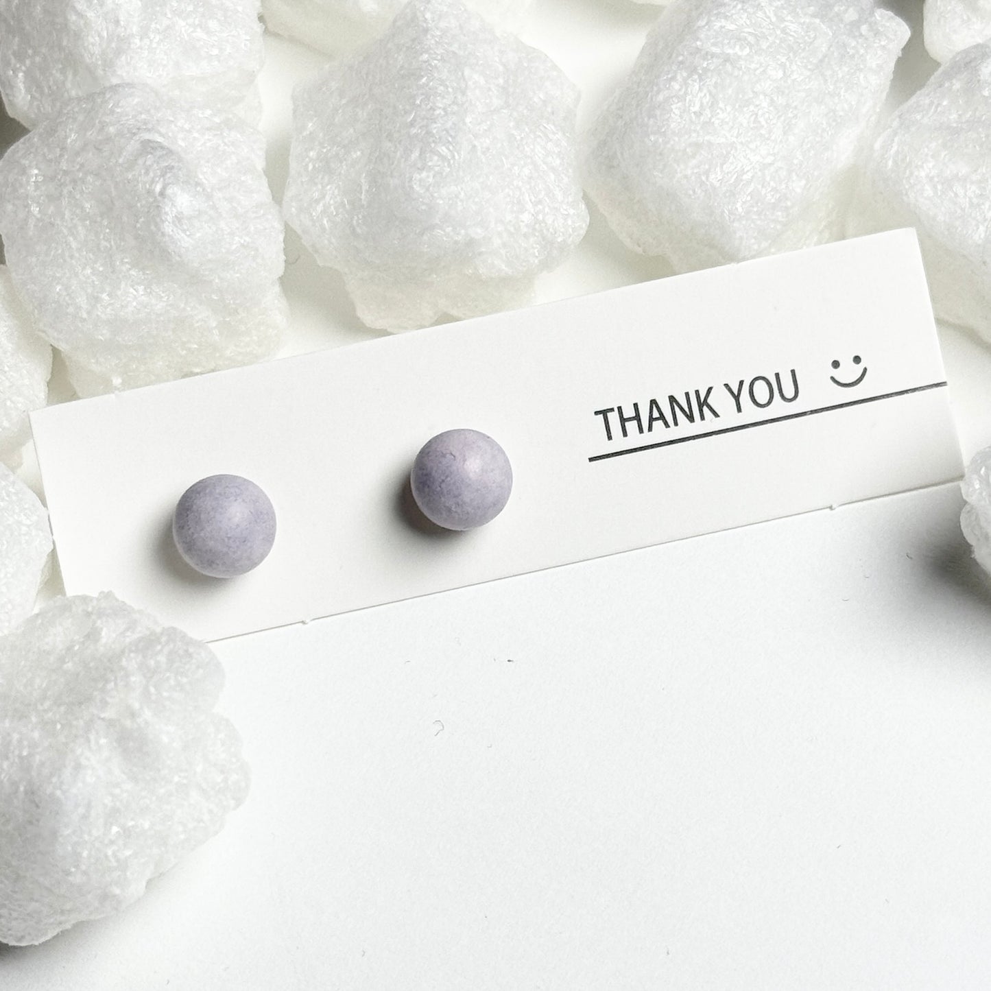 Purple Matte Round Stud Earrings F