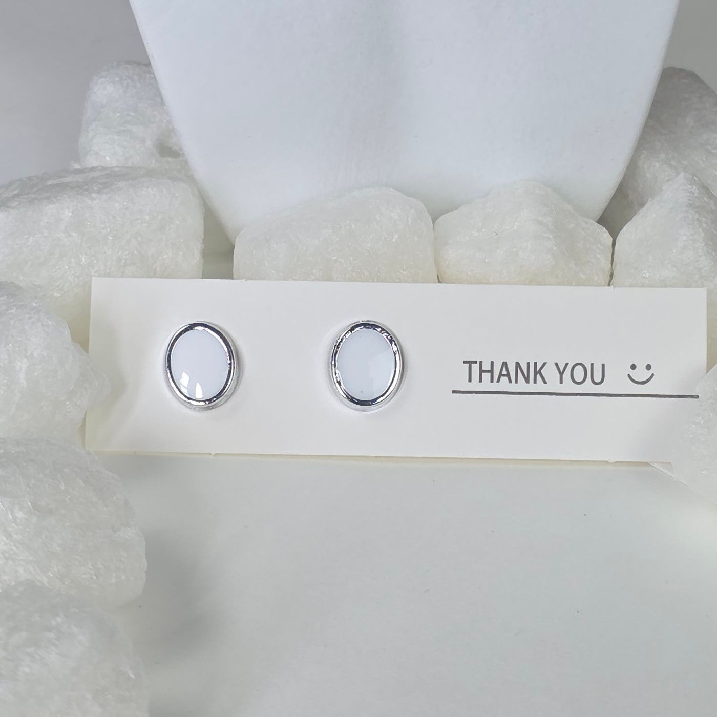 Oval Opal Stud Earrings