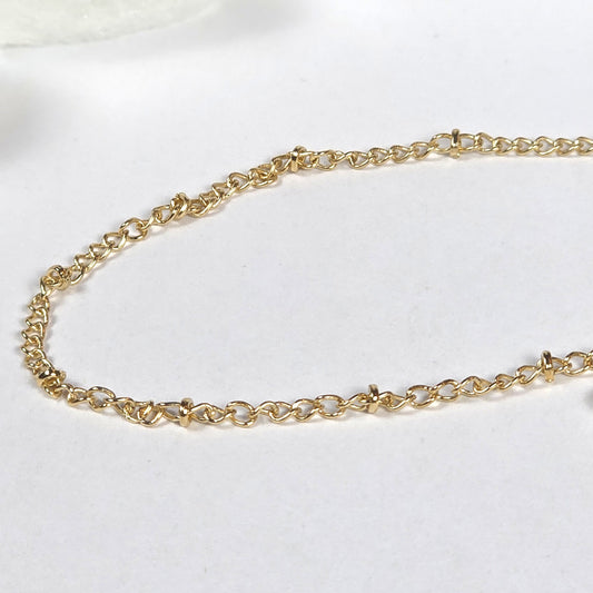 Gold Curb Chain Necklace
