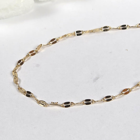 Gold Oval Link Chain Necklace