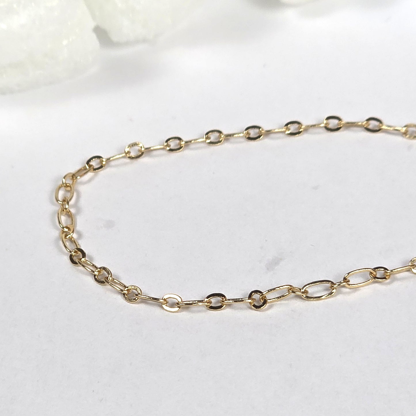 Gold Oval Link Chain Bracelet  Description: