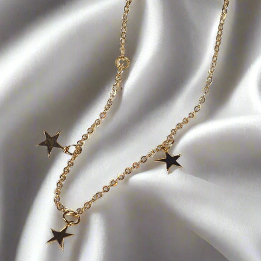 Gold Star Chain Necklace - Layered Celestial Charm Necklace
