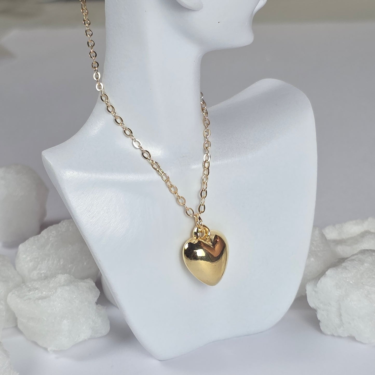 Gold Heart Pendant Necklace