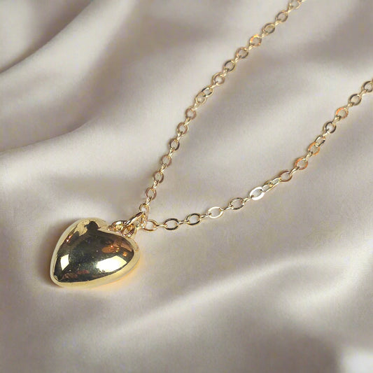 Gold Heart Pendant Necklace