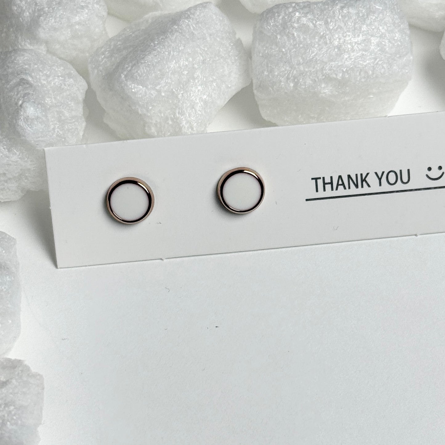 Golden circle Outline Stud Earrings D